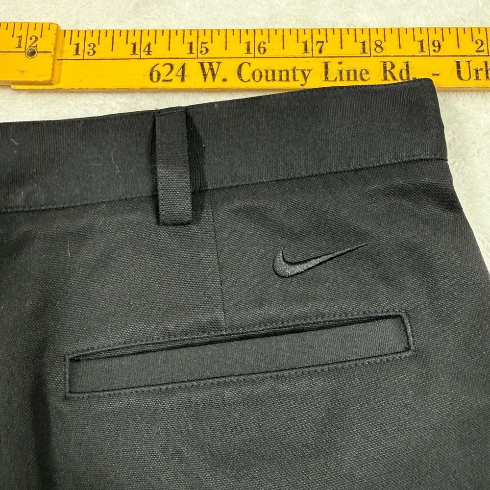 Nike‎ Golf Shorts Mens 38 Black Fit Dry Performance Athletic Flat Front RN 56323